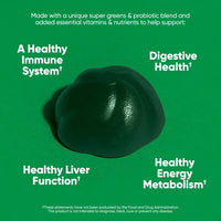 Nutrition Supergreens Gummies, Super Green and Probiotic Blend Dietary Supplement, 60 Count
