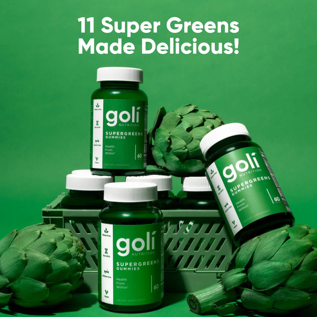 Nutrition Supergreens Gummies, Super Green and Probiotic Blend Dietary Supplement, 60 Count