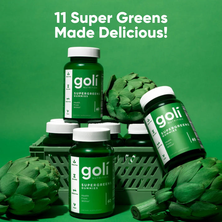 Nutrition Supergreens Gummies, Super Green and Probiotic Blend Dietary Supplement, 60 Count