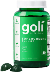 Nutrition Supergreens Gummies, Super Green and Probiotic Blend Dietary Supplement, 60 Count