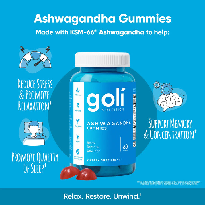 Nutrition Ashwagandha Gummies, Mixed Berry Flavor, 60 Count