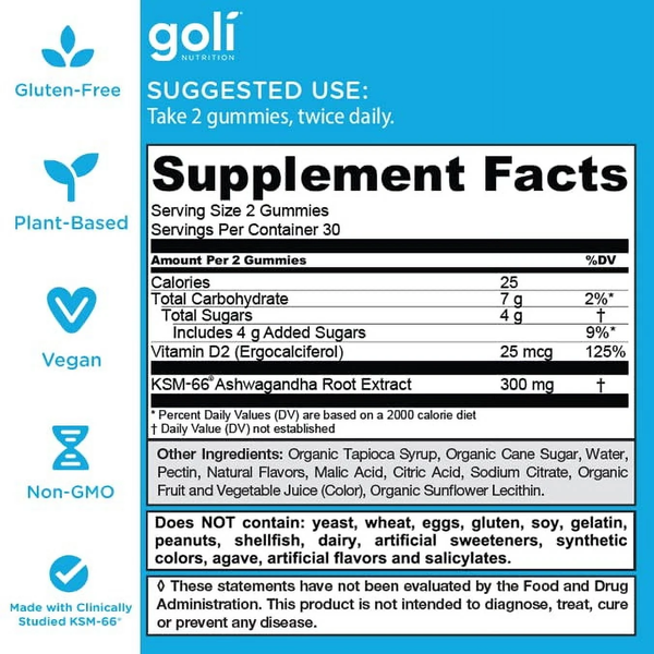 Nutrition Ashwagandha Gummies, Mixed Berry Flavor, 60 Count
